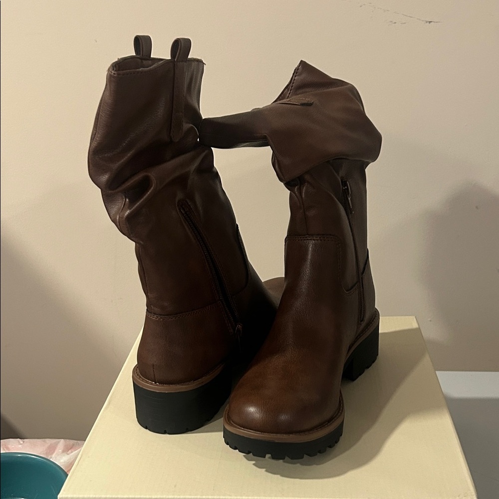 Sun + Stone Dark Brown Combat Boots